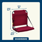 Ultra-Lightweight BleacherBack - Choice 696 - Bleacher-Friendly Stadium Chair with Back Support Detail
