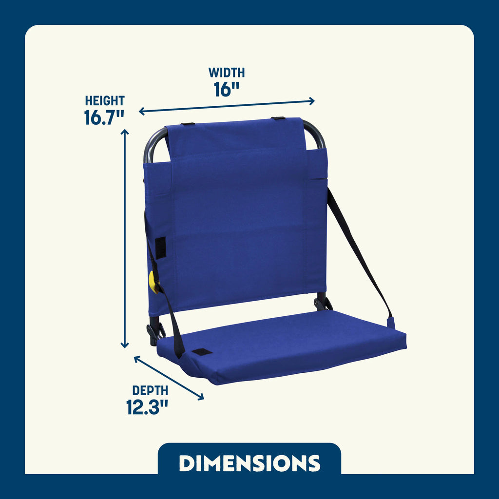 Ultra-Lightweight BleacherBack - Choice 696 - Bleacher-Friendly Stadium Chair with Back Support Detail