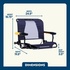 Premium All-Weather Stadium Rock-Cliner - Choice 540 - RoadTrip Rocker Smooth Motion Camp Chair Detail