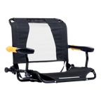 Premium All-Weather Stadium Rock-Cliner - Choice 540 - RoadTrip Rocker Smooth Motion Camp Chair - Dark Charcoal