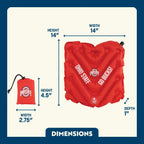 Ultra-Lightweight College V Seat Inflatable Stadium Cushion - Ohio State Buckeyes - Choice 778 - Ergonomic Portable Stadium Seat for Sports Events Detail
