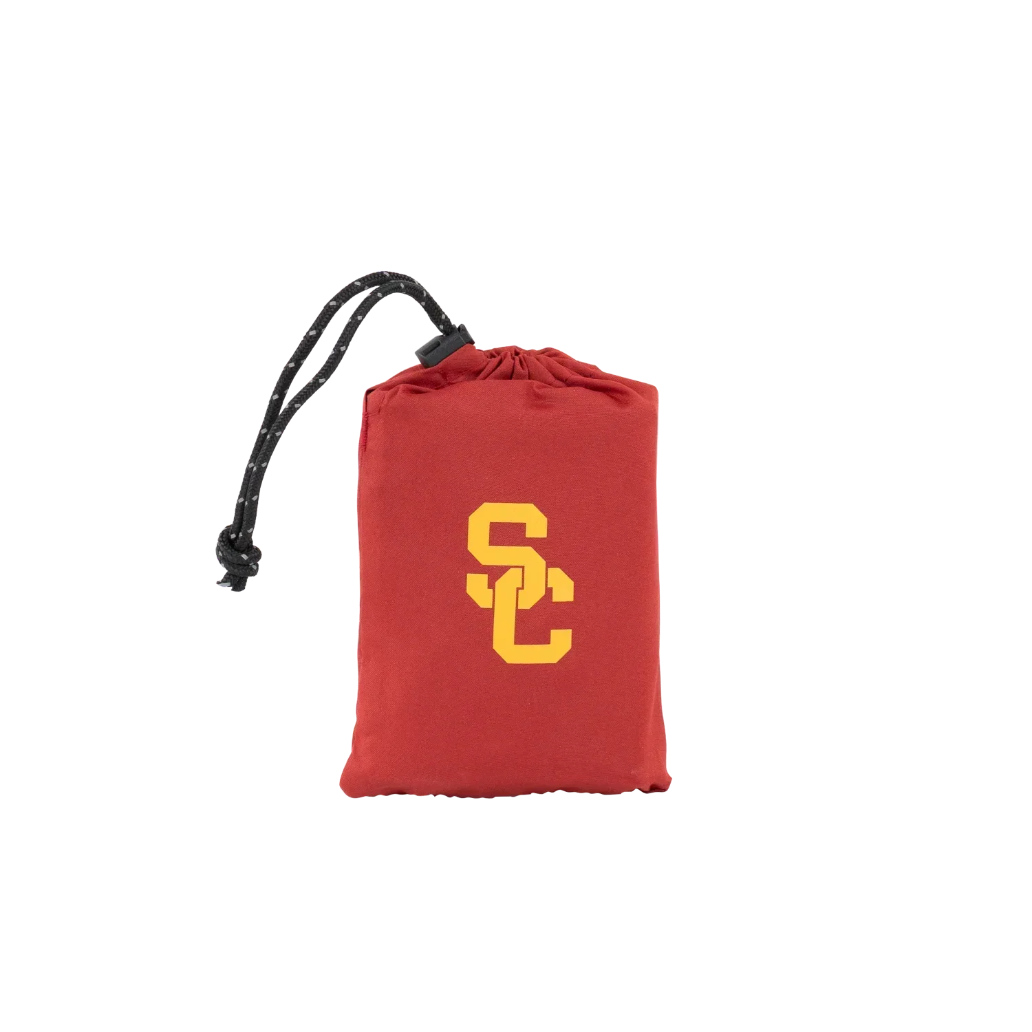 Bleacher-Friendly College V Seat Inflatable Stadium Cushion - USC Trojans - Choice 523 - Grandstand Cushion Seat with Secure Under-Bench Hooks Detail