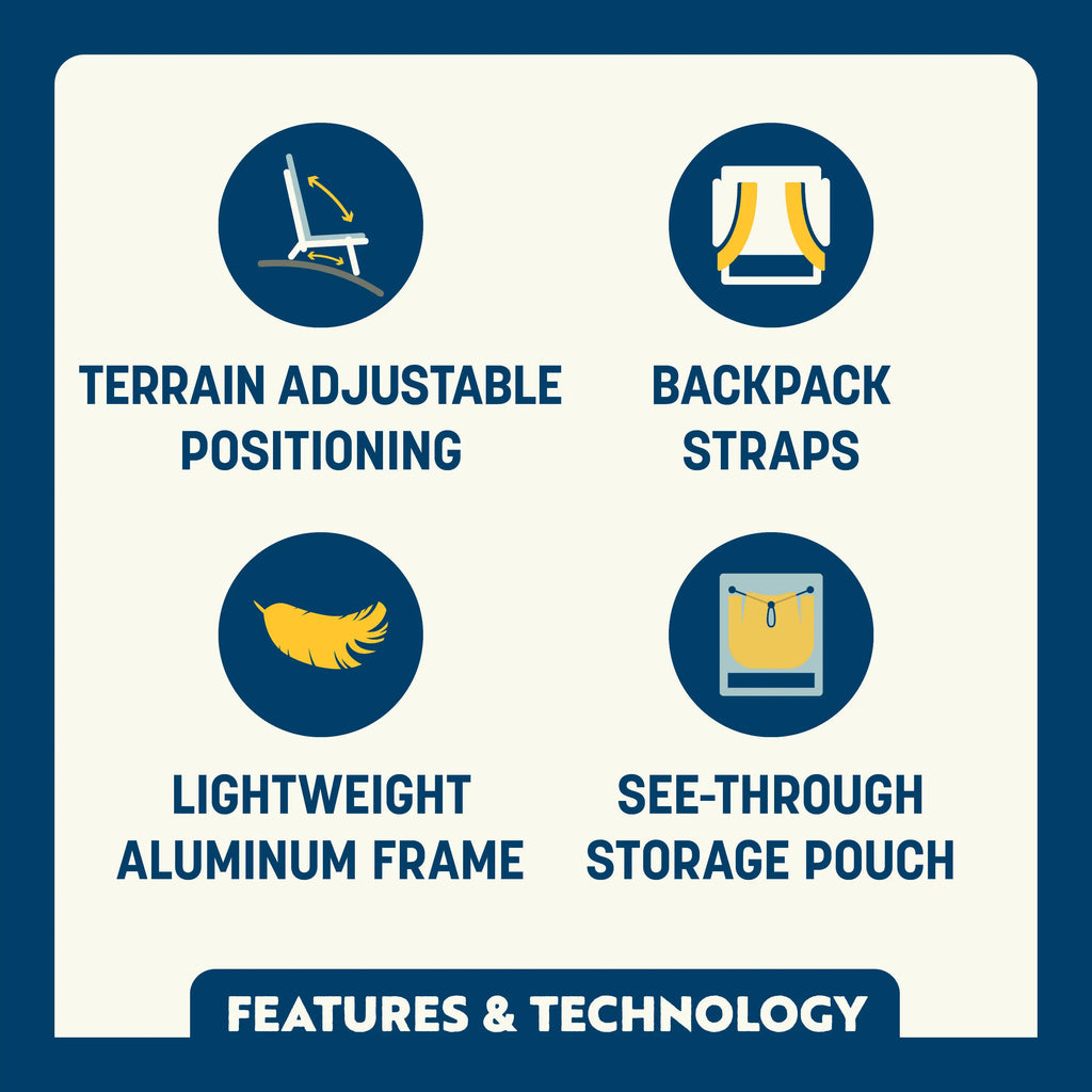 Low-Profile Everywhere Chair 2 - Choice 656 - Multi-Position Outdoor Beach Chair with Pillow Detail