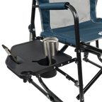 Smooth Motion Freestyle Rocker with Side Table - Choice 853 - Heavy-Duty Kickback Rocker with Beverage Holder Detail