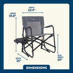 Smooth Motion Freestyle Rocker with Side Table - Choice 853 - Heavy-Duty Kickback Rocker with Beverage Holder Detail