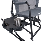 Smooth Motion Freestyle Rocker with Side Table - Choice 853 - Heavy-Duty Kickback Rocker with Beverage Holder Detail