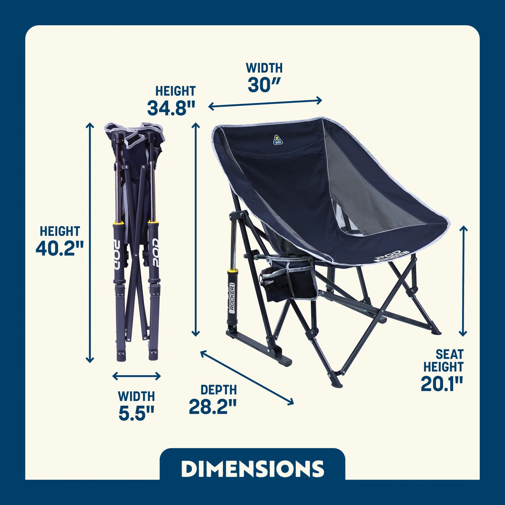 Patented Spring-Action Pod Rocker - Choice 933 - Patented Spring-Action Rocking Chair for Camping Detail