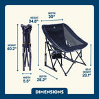 Patented Spring-Action Pod Rocker - Choice 933 - Patented Spring-Action Rocking Chair for Camping Detail