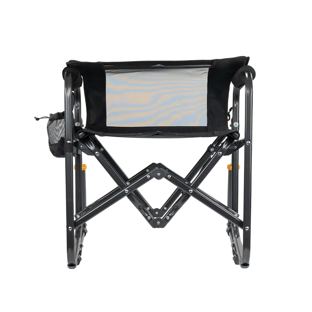 Luxury Camp Stowaway Rocker - Choice 794 - Heavy-Duty Kickback Rocker with Beverage Holder Detail