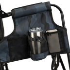 Luxury Camp Stowaway Rocker - Choice 794 - Heavy-Duty Kickback Rocker with Beverage Holder Detail