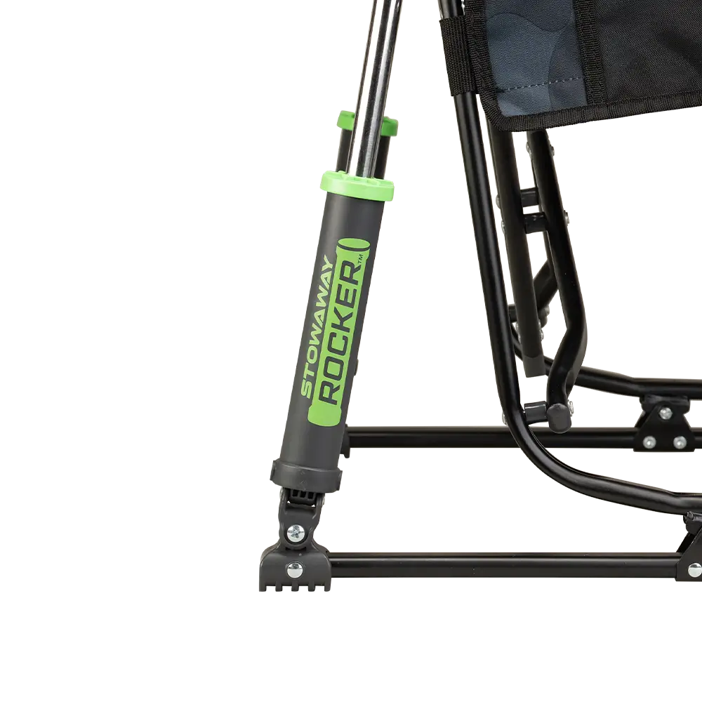 Luxury Camp Stowaway Rocker - Choice 794 - Heavy-Duty Kickback Rocker with Beverage Holder Detail