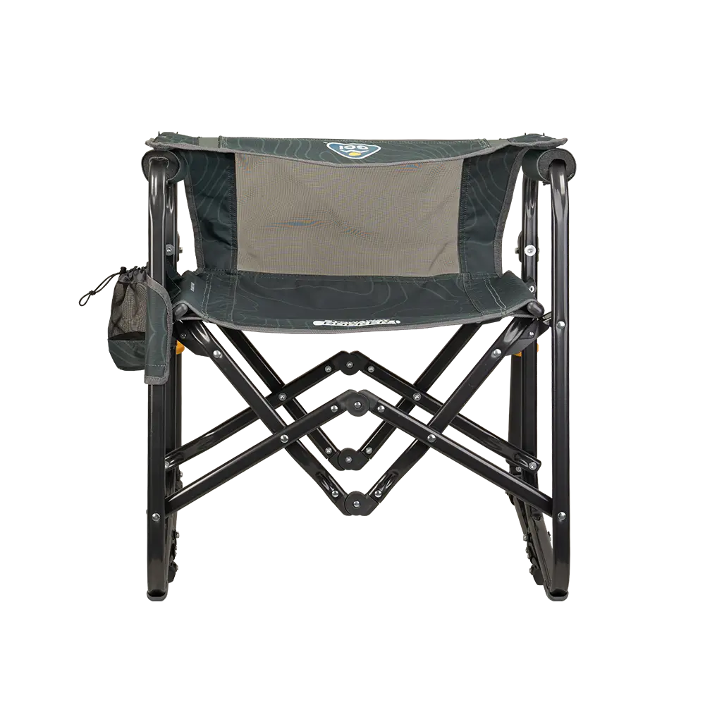 Luxury Camp Stowaway Rocker - Choice 794 - Heavy-Duty Kickback Rocker with Beverage Holder Detail