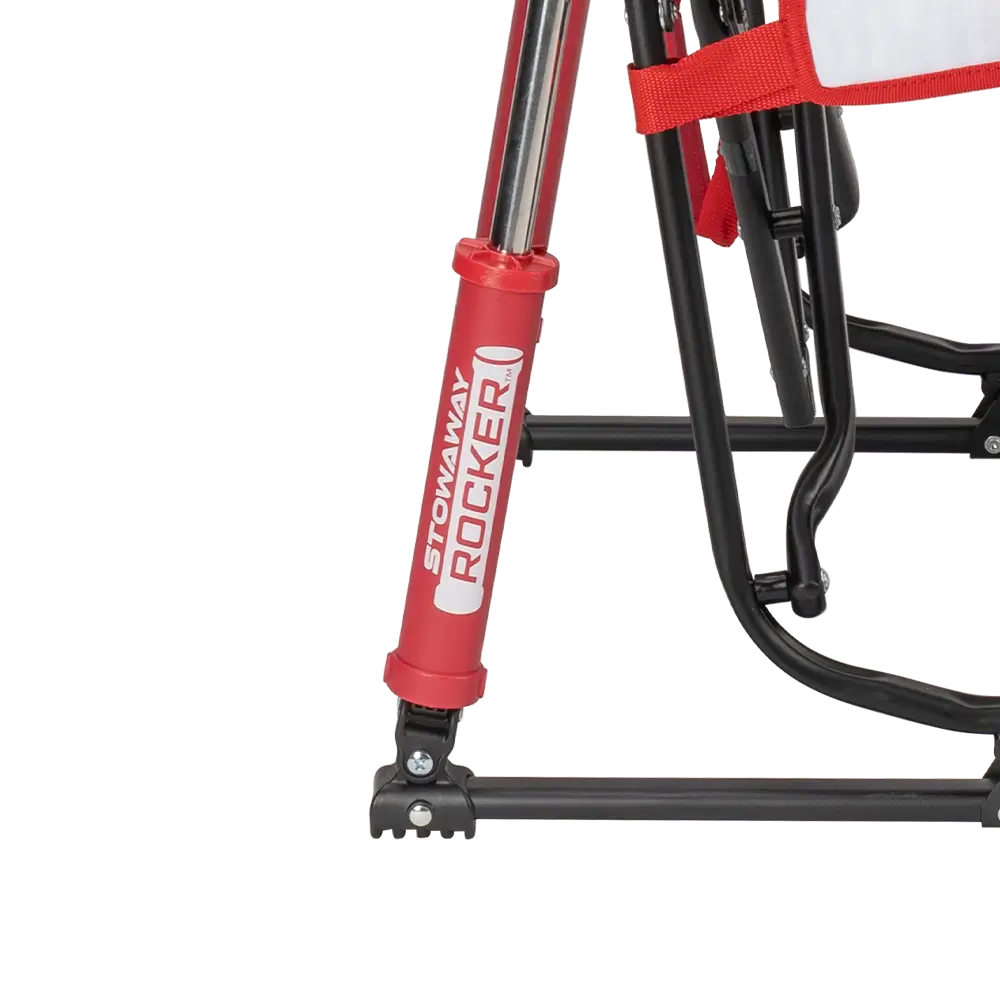 Luxury Camp Stowaway Rocker - Choice 794 - Heavy-Duty Kickback Rocker with Beverage Holder Detail
