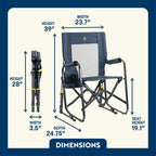 Luxury Camp Stowaway Rocker - Choice 794 - Heavy-Duty Kickback Rocker with Beverage Holder Detail
