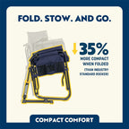 Luxury Camp Stowaway Rocker - Choice 794 - Heavy-Duty Kickback Rocker with Beverage Holder Detail
