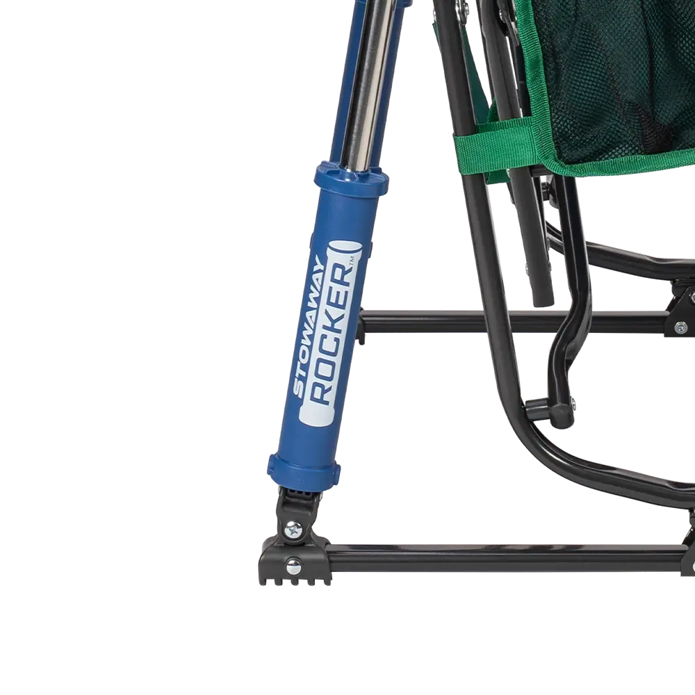Luxury Camp Stowaway Rocker - Choice 794 - Heavy-Duty Kickback Rocker with Beverage Holder Detail