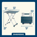 Multi-Functional Cook Compact Camp Table 20 - Choice 513 - Master Outdoor Kitchen Station for Tailgating & BBQ Detail