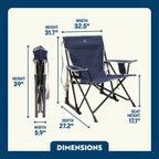 Heavy-Duty Freestyle Kickback Rocker - Choice 345 - Freestyle Rocker Portable Outdoor Folding Chair Detail