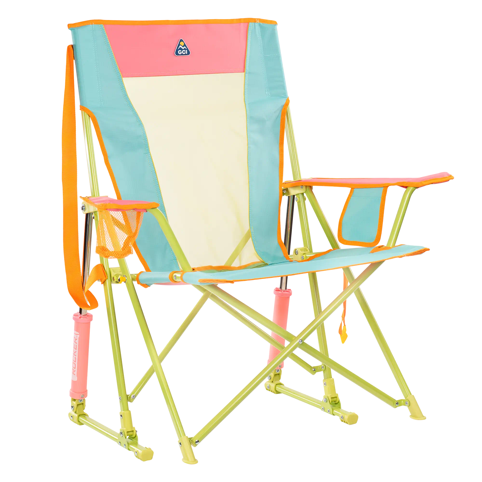 Heavy-Duty Freestyle Comfort Pro Rocker - Choice 375 - Freestyle Rocker Portable Outdoor Folding Chair - Sweet Tea