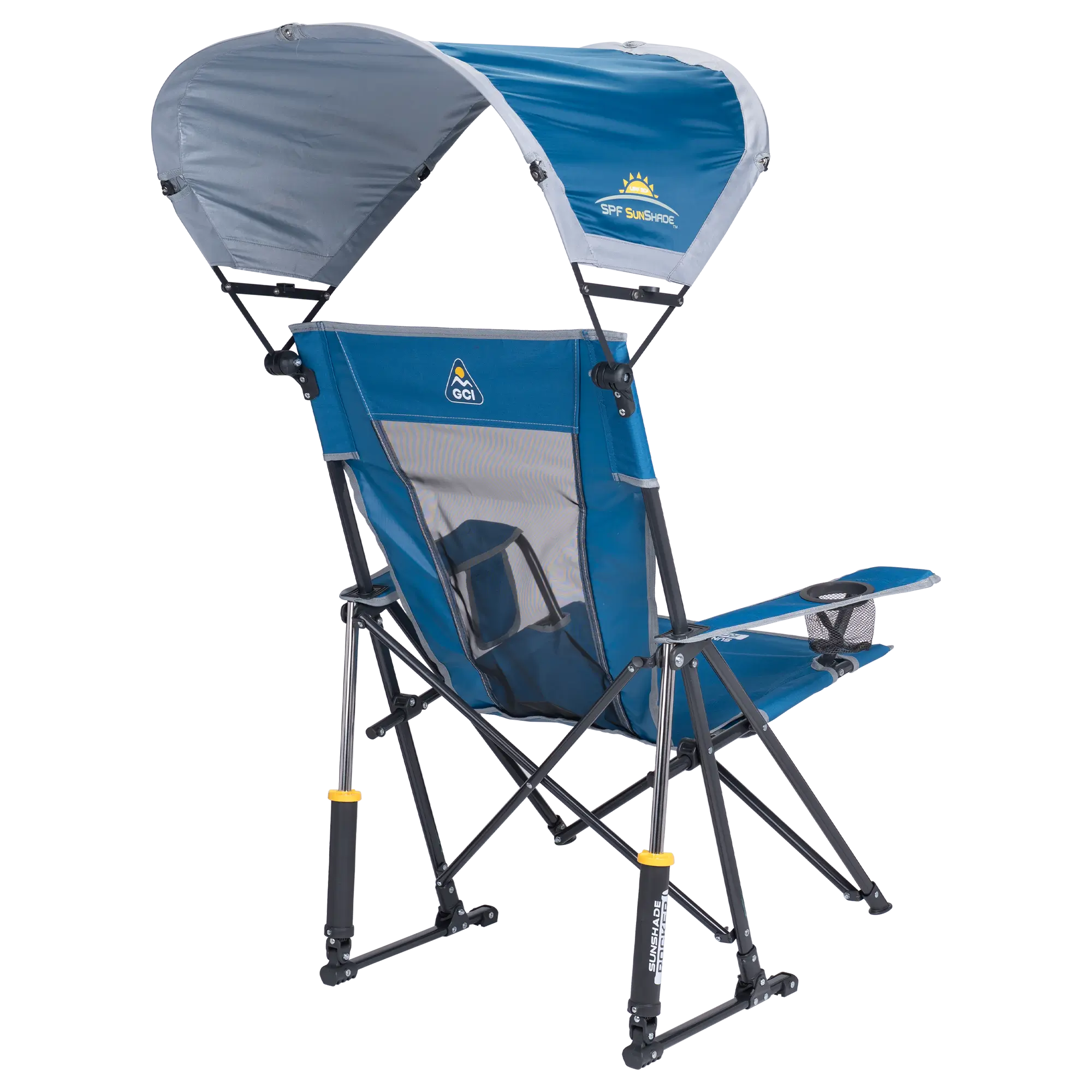 Luxury Camp SunShade Rocker - Choice 550 - Patented Spring-Action Rocking Chair for Camping Detail