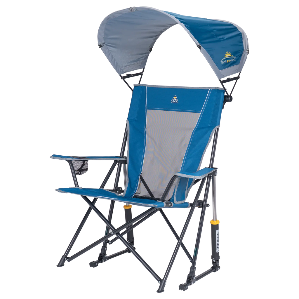 Luxury Camp SunShade Rocker - Choice 550 - Patented Spring-Action Rocking Chair for Camping Detail