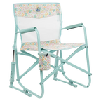 Smooth Motion Freestyle Rocker Elite - Choice 460 - Freestyle Rocker Portable Outdoor Folding Chair - Teal Sundress