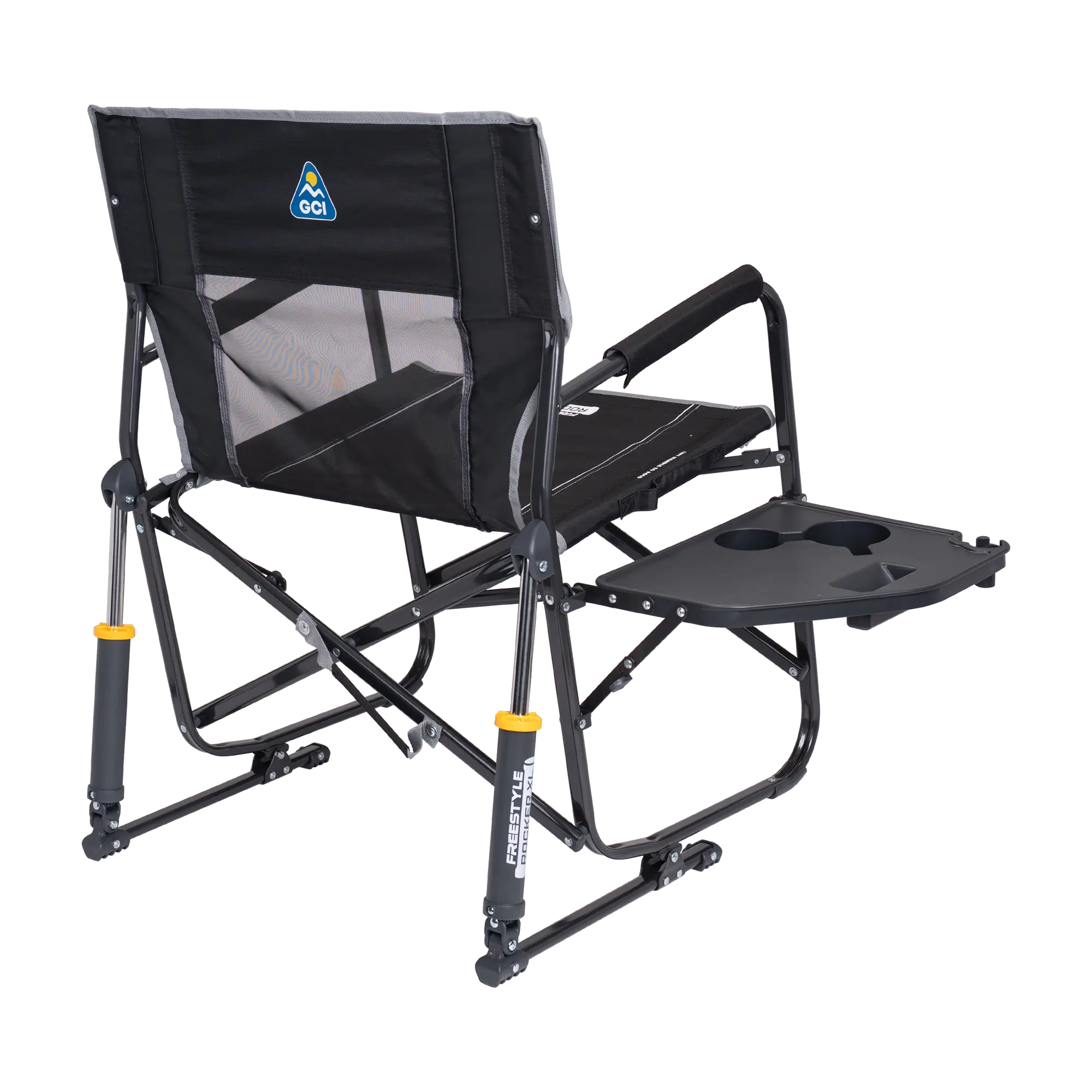 Heavy-Duty Freestyle Freestyle Rocker XL with Side Table - Choice 836 - Heavy-Duty Kickback Rocker with Beverage Holder Detail