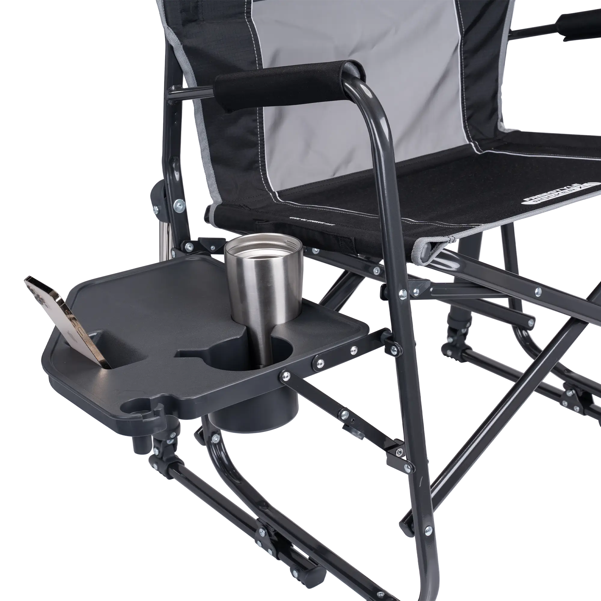 Heavy-Duty Freestyle Freestyle Rocker XL with Side Table - Choice 836 - Heavy-Duty Kickback Rocker with Beverage Holder Detail
