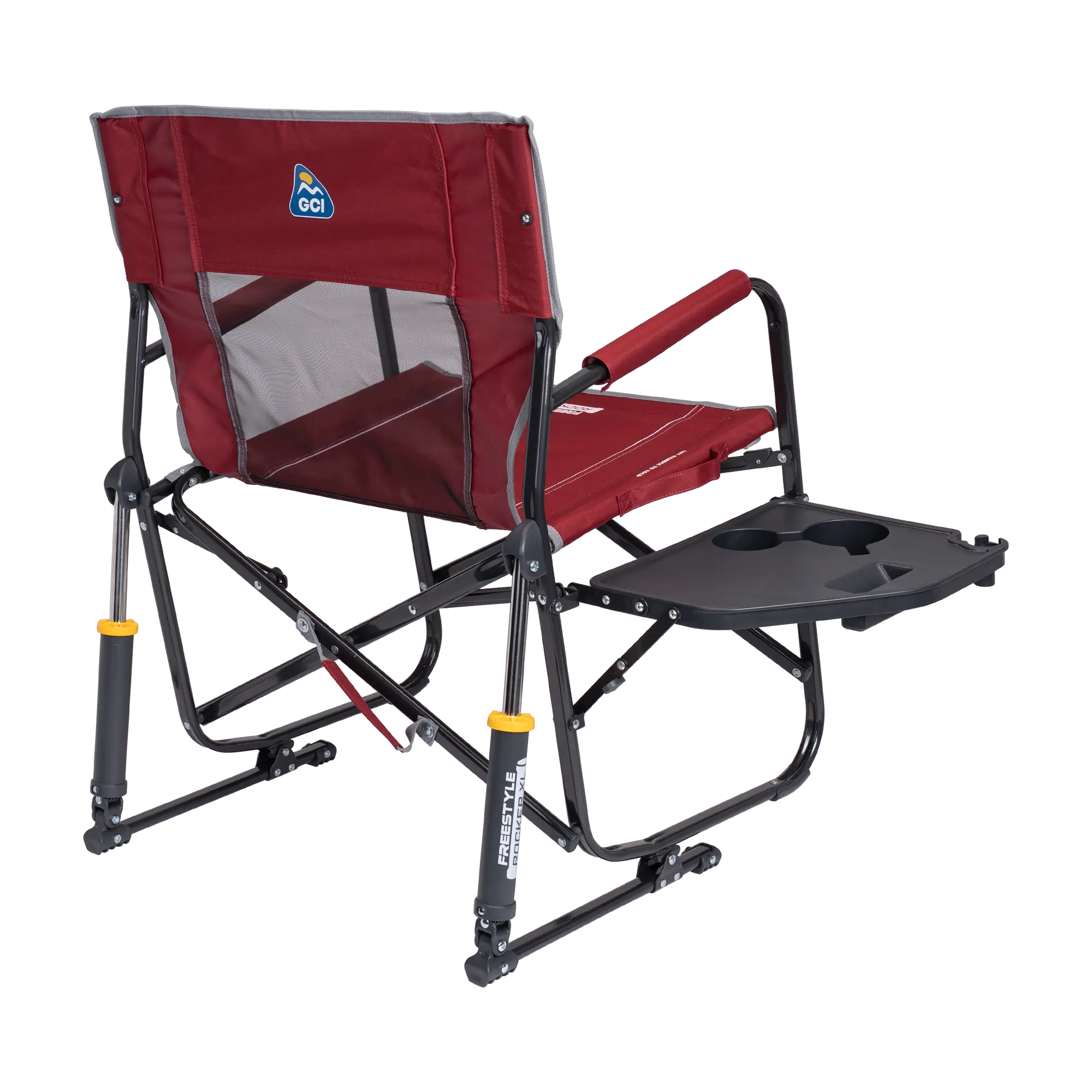 Heavy-Duty Freestyle Freestyle Rocker XL with Side Table - Choice 836 - Heavy-Duty Kickback Rocker with Beverage Holder Detail