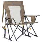 Luxury Camp Comfort Pro Rocker XL - Choice 107 - Patented Spring-Action Rocking Chair for Camping - Heathered Aged Fatigue