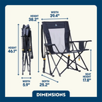 Luxury Camp Comfort Pro Rocker XL - Choice 107 - Patented Spring-Action Rocking Chair for Camping Detail