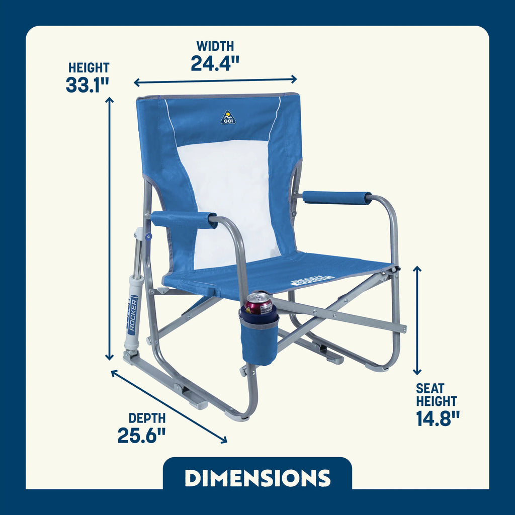 Smooth Motion Beach Rocker - Choice 712 - Patented Spring-Action Rocking Chair for Camping Detail