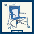 Luxury Camp Beach Rocker Bundle - Choice 773 - Patented Spring-Action Rocking Chair for Camping Detail