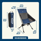 Luxury Camp ComPack Rocker - Choice 980 - RoadTrip Rocker Smooth Motion Camp Chair Detail
