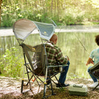 Luxury Camp SunShade Rocker - Choice 550 - Patented Spring-Action Rocking Chair for Camping Detail