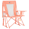 Heavy-Duty Freestyle Comfort Pro Rocker - Choice 375 - Freestyle Rocker Portable Outdoor Folding Chair - Coral Garden