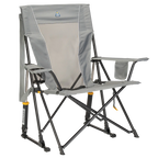 Heavy-Duty Freestyle Comfort Pro Rocker - Choice 375 - Freestyle Rocker Portable Outdoor Folding Chair - Mercury Gray