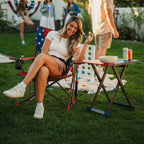 Premium All-Weather Comfort Pro Rocker - USA Anniversary Deluxe - Choice 424 - RoadTrip Rocker Smooth Motion Camp Chair Detail