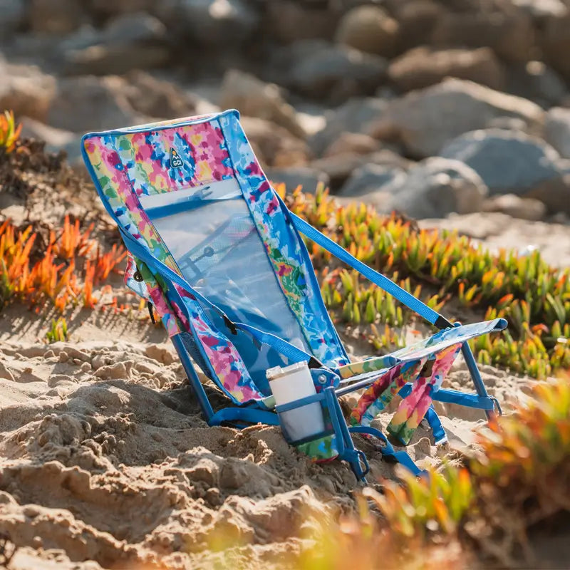 Low-Profile Everywhere Chair 2 - Choice 656 - Multi-Position Outdoor Beach Chair with Pillow Detail