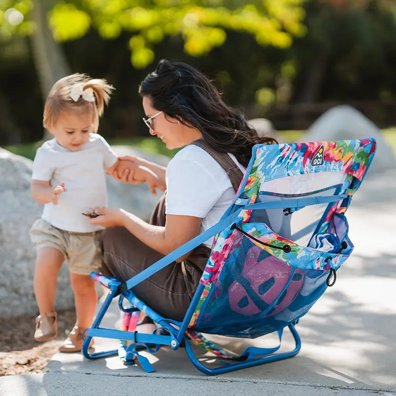 Low-Profile Everywhere Chair 2 - Choice 656 - Multi-Position Outdoor Beach Chair with Pillow Detail