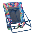 Low-Profile Everywhere Chair 2 - Choice 656 - Multi-Position Outdoor Beach Chair with Pillow - Tie Dye