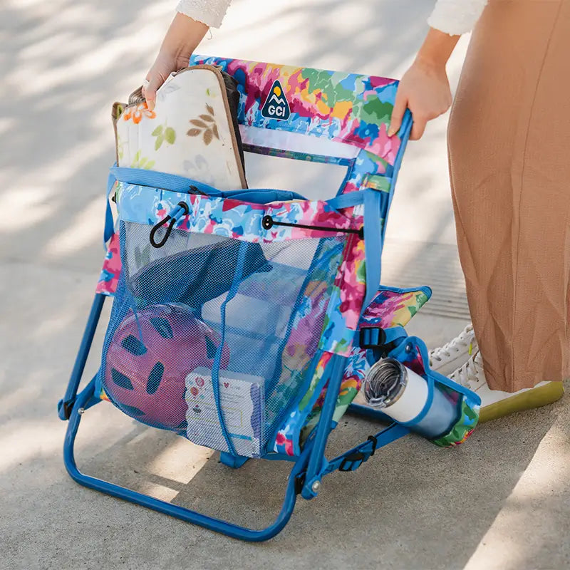 Low-Profile Everywhere Chair 2 - Choice 656 - Multi-Position Outdoor Beach Chair with Pillow Detail