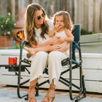 Smooth Motion Freestyle Rocker with Side Table - Choice 853 - Heavy-Duty Kickback Rocker with Beverage Holder Detail