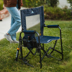 Luxury Camp Stowaway Rocker - Choice 794 - Heavy-Duty Kickback Rocker with Beverage Holder Detail