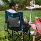Luxury Camp Stowaway Rocker - Choice 794 - Heavy-Duty Kickback Rocker with Beverage Holder Detail