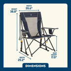 Heavy-Duty Freestyle Comfort Pro Rocker - Choice 375 - Freestyle Rocker Portable Outdoor Folding Chair Detail