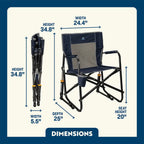 Smooth Motion Freestyle Rocker - Choice 711 - RoadTrip Rocker Smooth Motion Camp Chair Detail