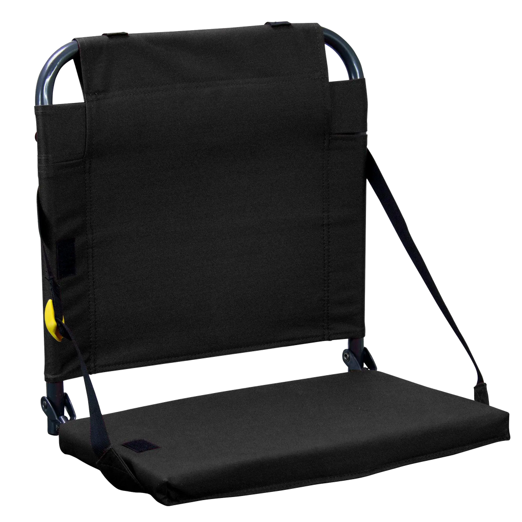 Ultra-Lightweight BleacherBack - Choice 696 - Bleacher-Friendly Stadium Chair with Back Support - Black