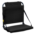 Ultra-Lightweight BleacherBack - Choice 696 - Bleacher-Friendly Stadium Chair with Back Support - Black