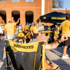Premium All-Weather College Comfort Pro Rocker - Iowa Hawkeyes - Choice 249 - Freestyle Rocker Portable Outdoor Folding Chair Detail
